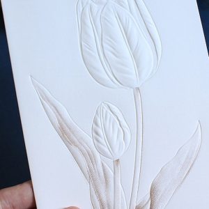 Simple Flower Print Invitation Cards