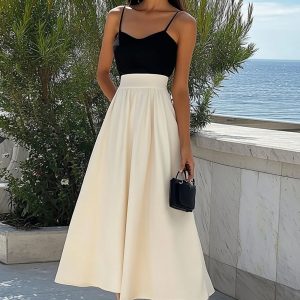 A Line Spaghetti Straps Ivory Holiday Party Dress