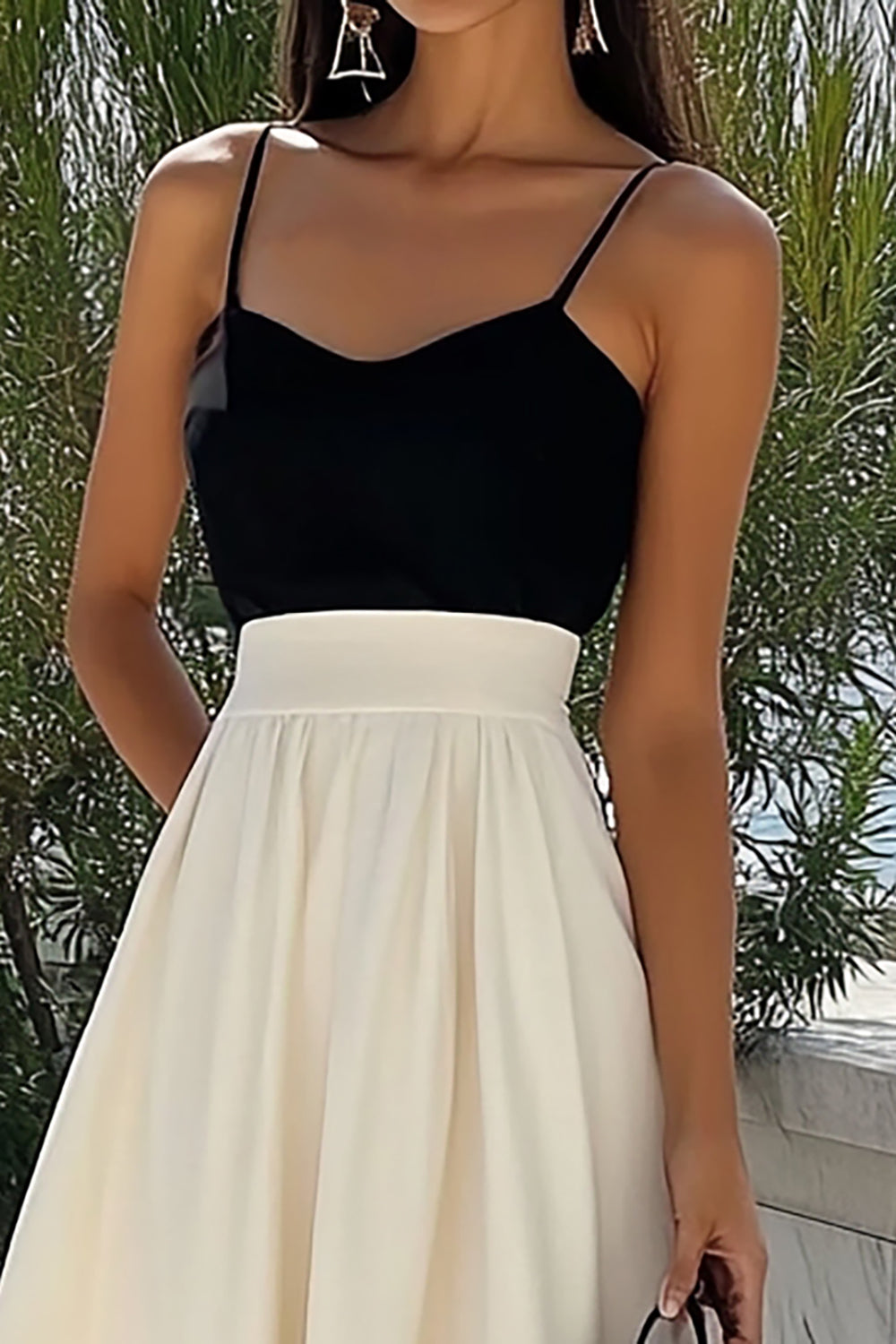 A Line Spaghetti Straps Ivory Holiday Party Dress - Image 2
