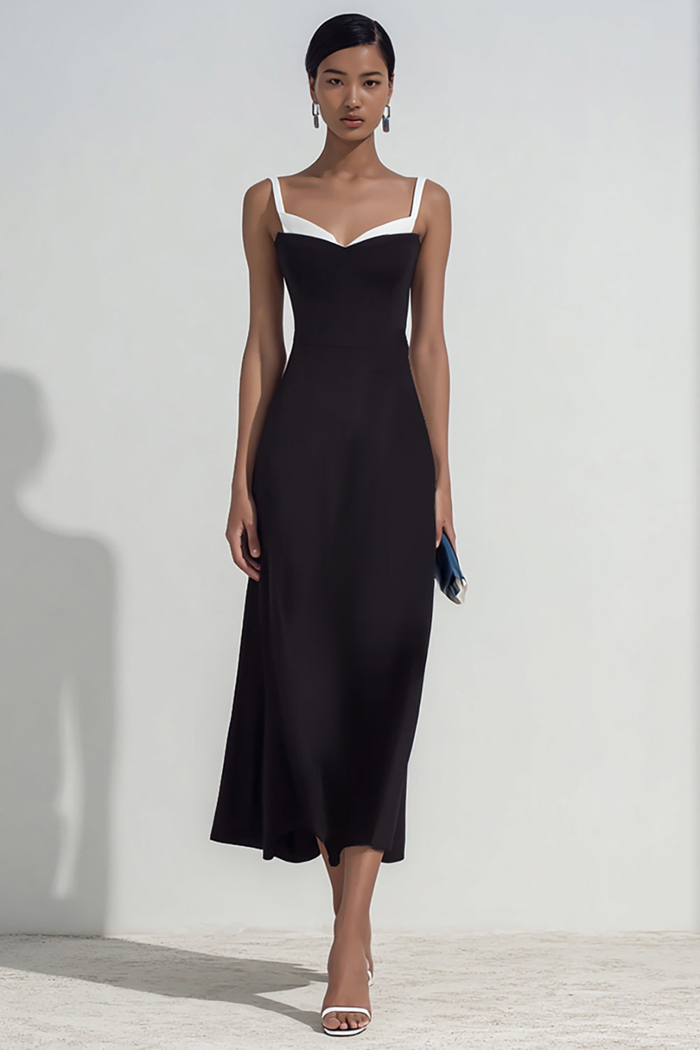 Simple Sheath Black Semi-Formal Dress
