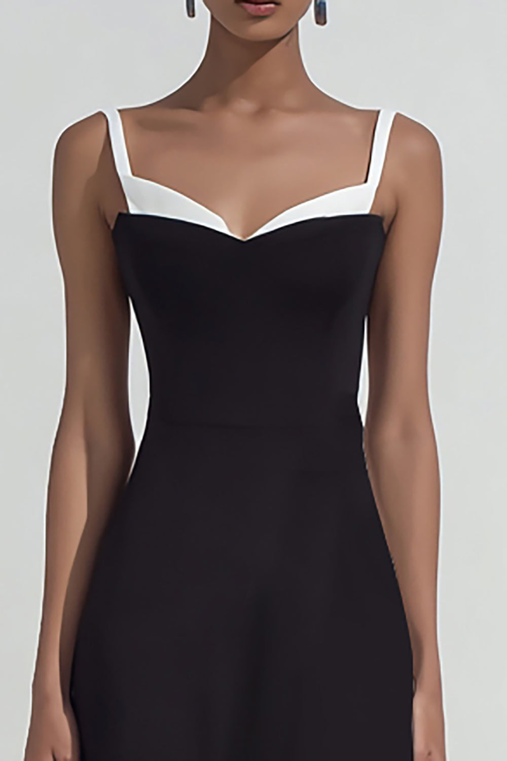 Simple Sheath Black Semi-Formal Dress - Image 2