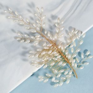 Silver Pearl Bridal Hair Clip